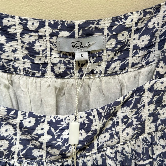 Rails ~ new ~ Valentina Ruffle Hem Crinkle Dress in Navy Camellia size Small - Picture 4 of 16